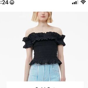 Ganni Off the Shoulder Top